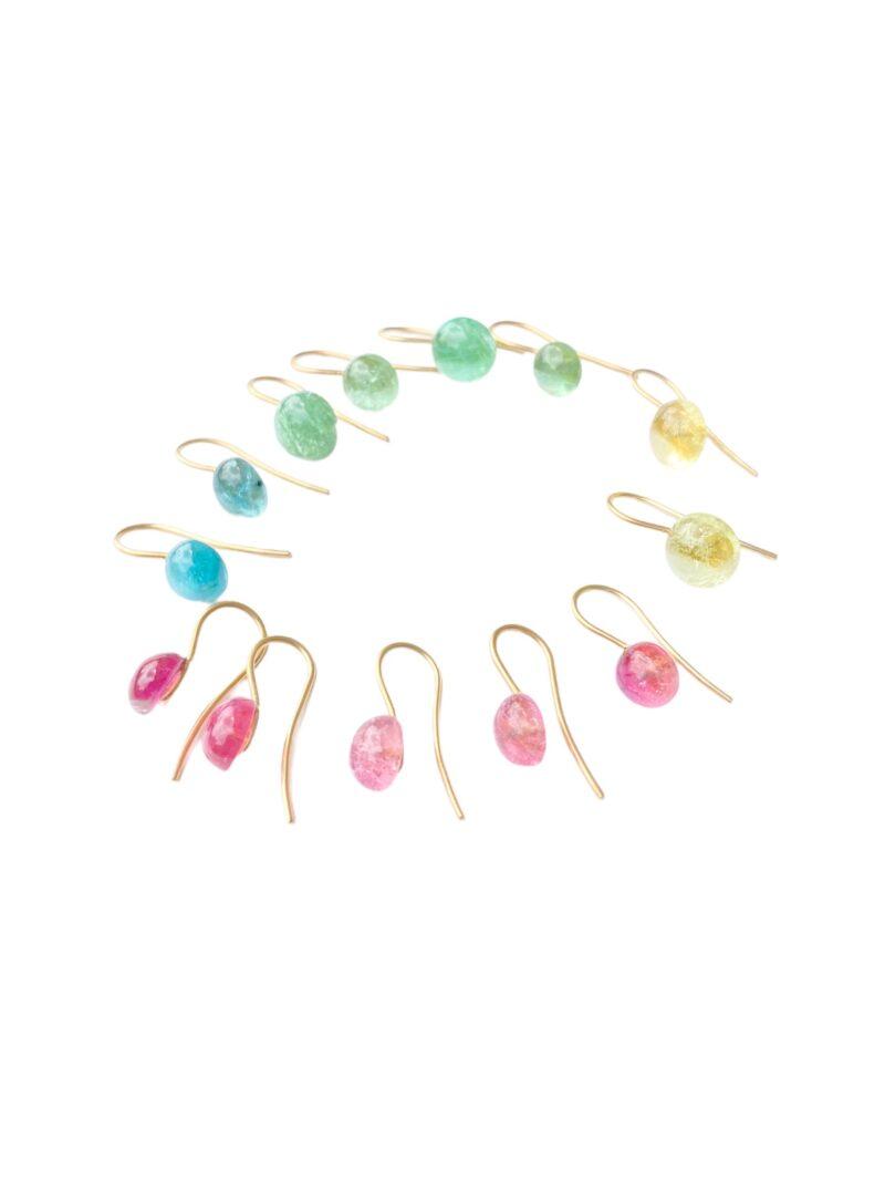 Tourmaline bubble earrings